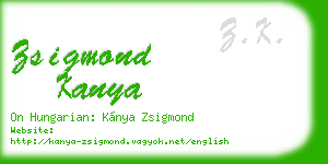 zsigmond kanya business card